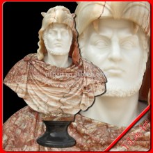 Mixed Color Stone Roman Man Bust Statue