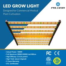 Phlizon dilipat 8 bar 1000W LED Tumbuh Cahaya