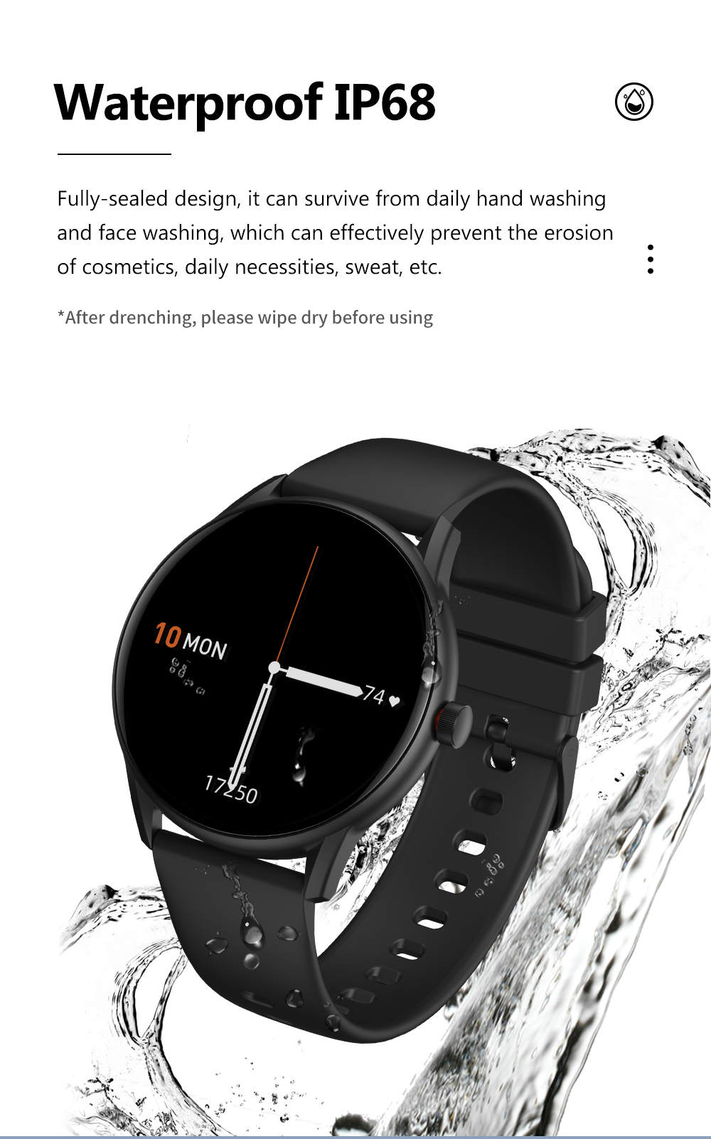 KW06 Pro Silicone New Smartwatch IP68 Waterproof Music Whatsapp Sport Unisex Watch Smart