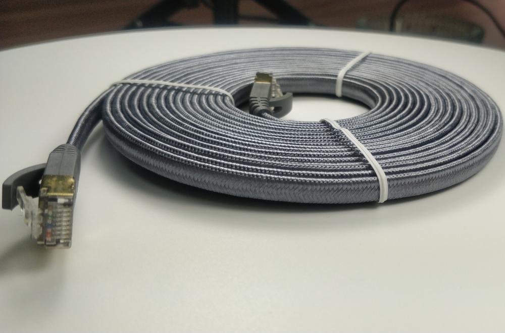 Cable trenzado plano para computadora de red de Internet Cat7