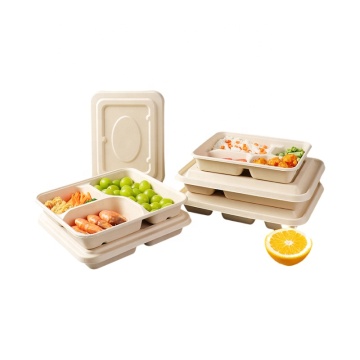 Sugarcane Pulp Microwaveable Compostable Food Containers