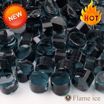 Fire Pit Glass, Fire glass, Hot sale Green porcelain tubes glass for fire pit