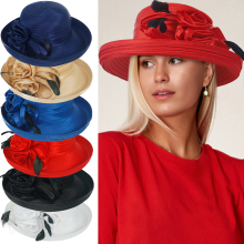 Kentucky Derby Custom Women's Satin Wedding Fascinators Hats for Special Occasions