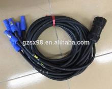 electrical wire cable breakout with powercons