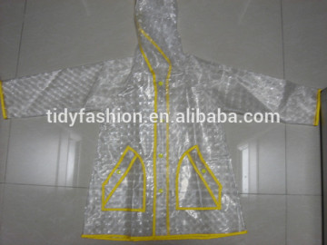 Waterproof Transparent Raincoat Fabric PVC Kids Raincoat