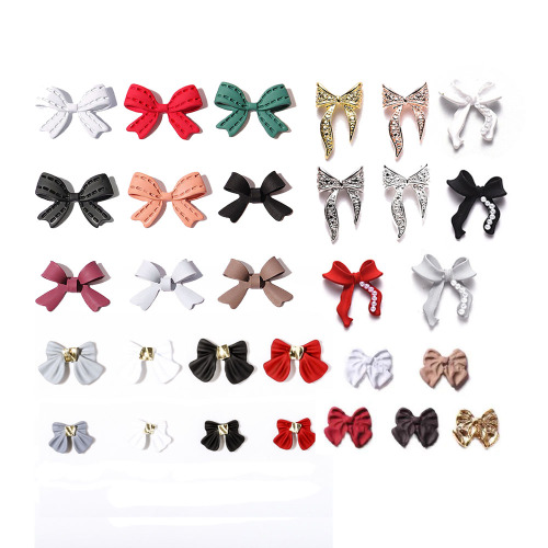 Colorful Zice Alloy Bowknot Charms for DIY Keychain Making Enamel Bow Knot Necklace Jewelry Making Accessories