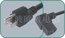 America UL and Canada 3 pins power cords