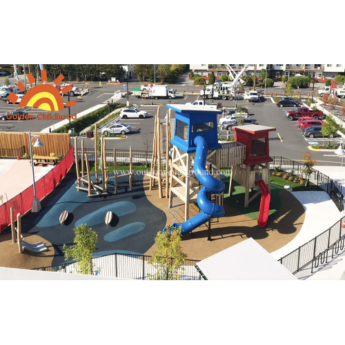 Tour de jeux extérieure pour enfants avec toboggan