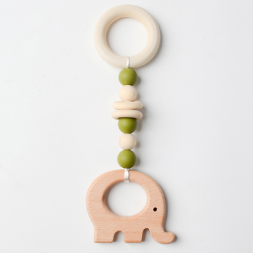 Natuurlijke houten baby kinderziektes speelgoed houten titel ring