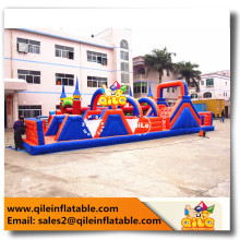 Massive Adult Kids MIlitary Inflatable Obstacle Challenge course combo with slide rock climbing Outdoor Gym Playground Equipment