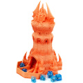 3D Printed Dice Tower for Dungeons and Dragons Games, Dice Spiral Staircase Castle Dice Tower for Miniature Wargaming, Tabletop