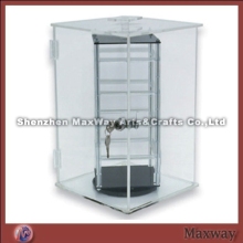 Acrylic Revolving Transparent Ear Nail/Pin/Earbob/Pendants/Earrings Display Holder/Showcase with Loc