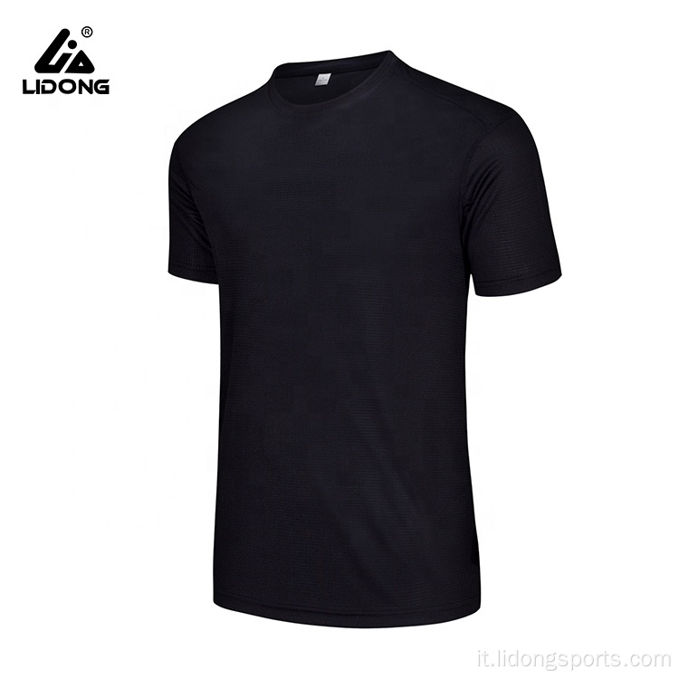 Outlet Quick Dry Sport Tshirt uomo vestiti in poliestere