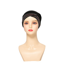 Stretchy Cotton Under Hijab Cap with Rhinestone Bonnet for Muslim Women