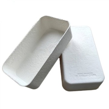 Biodegradable White Bagasse Fiber Molded Pulp Package Tray
