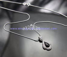 White Gold Silver 18 Inch Pendent 925 Sterling Silver Value Necklace