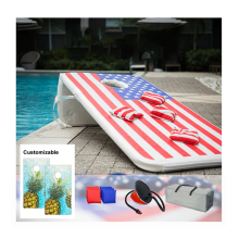 Premium Drop Stitch PVC Inflatable Cornhole Board for Outdoor Yard and Pool Games