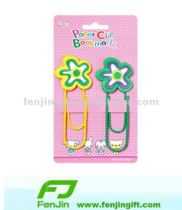 Star shape rubber paper clip bookmark