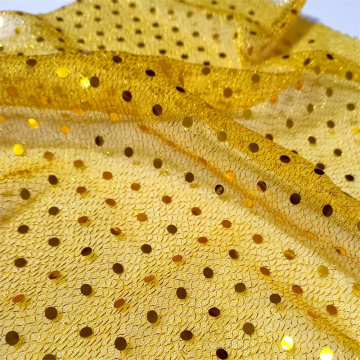 Fancy 3 mm spangle sequin polyester váy vải lá
