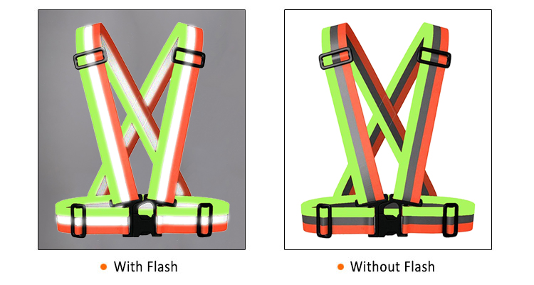 High visibility reflective security safety vest adjustable belt