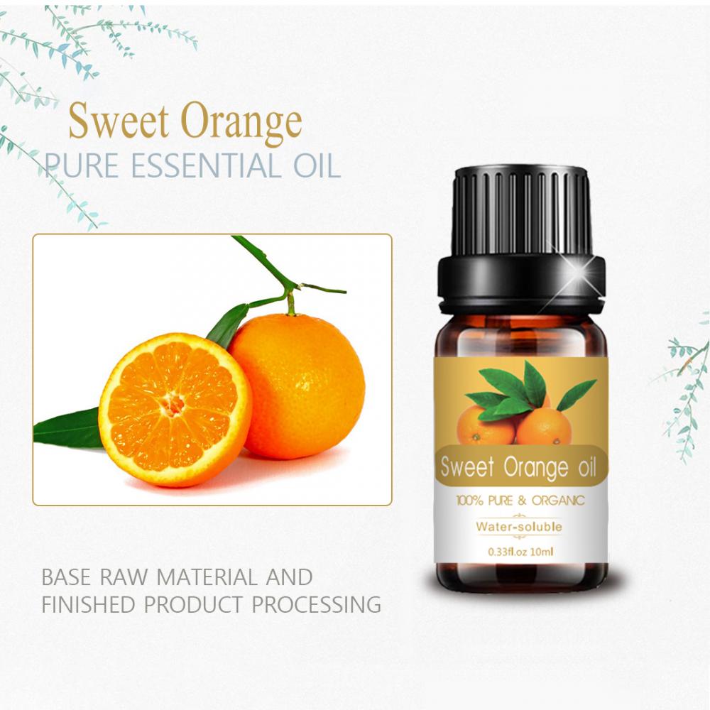 100% de óleo essencial de laranja doce natural pura para clareamento