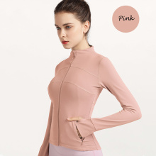 Veste de glissière en gros de la glissière en nylon spandex rose