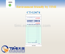 CT-G3674 restaurant Guest Check Pads books