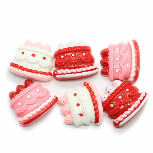 Hottest Layered Cake Resin Beads Artificial Craft  Birthday Gift Children Scrapbook Did Art Deco Beautiful Keychain Ornament