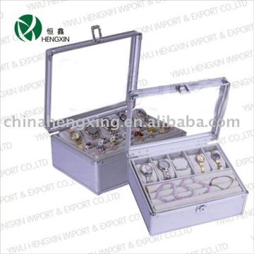 Acrylic watch display suitcase,watch case,acrylic aluminum watch bin