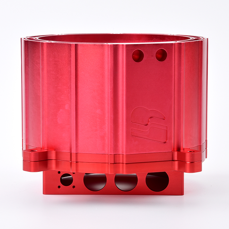 OEM China aluminum CNC machining housing in red