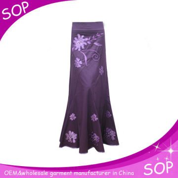 Purple cheap latest maxi skirt long floral skirt maxi skirt design