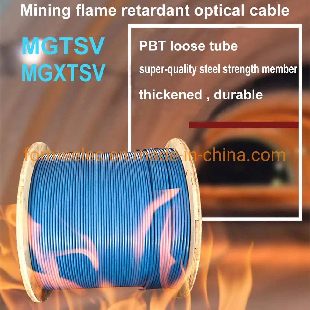 Stranded Flame Retardant Optical Cable 8 Core Mgtsv Optic Cable Fiber for Coal Mine