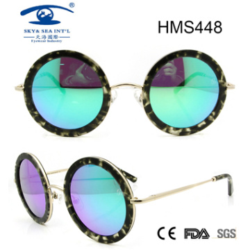 Gafas de sol hechas a mano del acetato de la forma redonda (hms448)