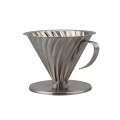 Stainless steel silver coffee dripper