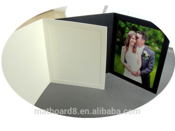 folding cardboard photo folder with matte picture folder