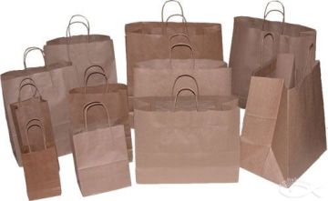 Recycled white kraft paper bag