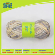 Oeko-Tex newest fashion sock knitting yarn acrylic nylon blended yarn for knitting socks