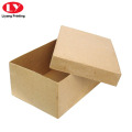 Kraft Paper Cardboard Shoe Box with Lid