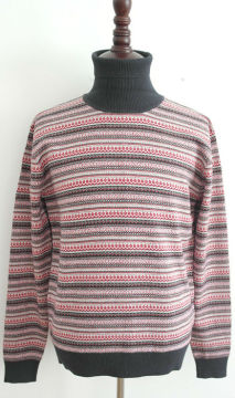 men's High collar cotton christmas pullover