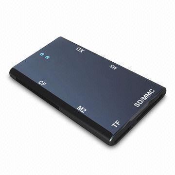 Multi-card Reader with 5V DC Power Supply, Supports CF, M2, TF, SD, MS and XD Cards