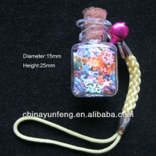 Mini glass bottle pendant