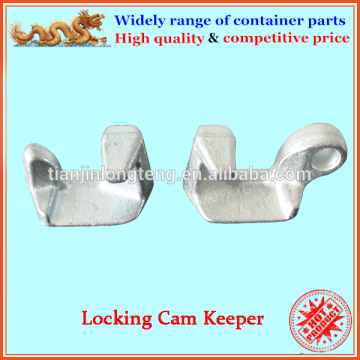 Galvanized shipping container locking cam keeper