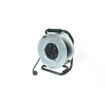 Metal Tray Euro Socket Square Frame Extension Cord Reel