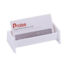 Plastic Desktop Business Card and Note Card Holder for Office Use