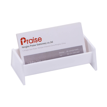 Plastic Desktop Business Card and Note Card Holder for Office Use