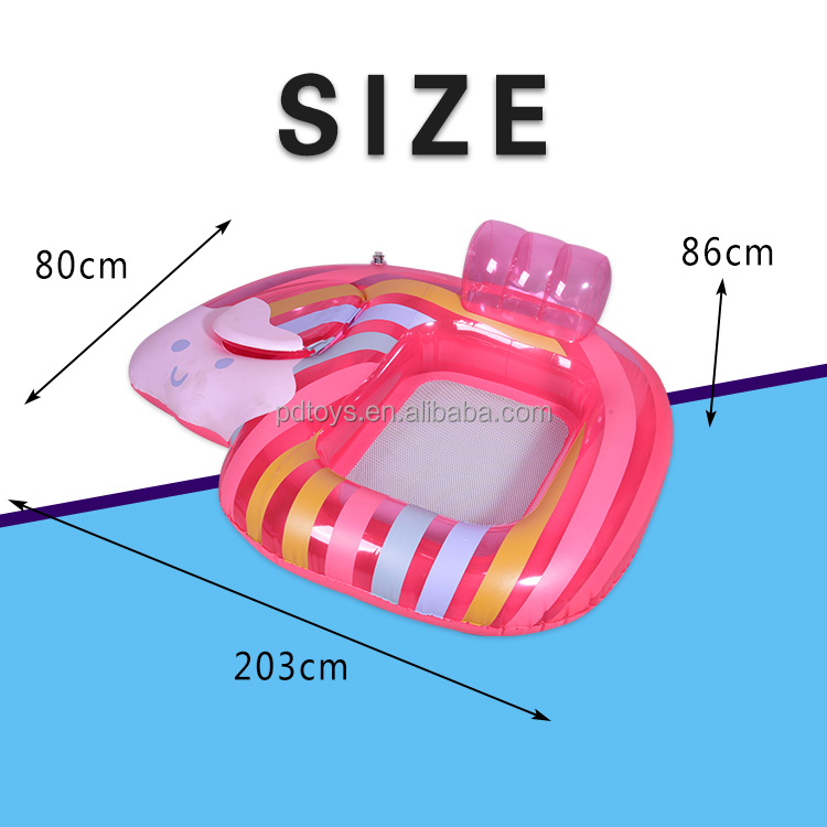 Summer Water Lounger Floating Bed Inflatable Pool Float Swimming pool With Mesh for Kids Adults custom pool float