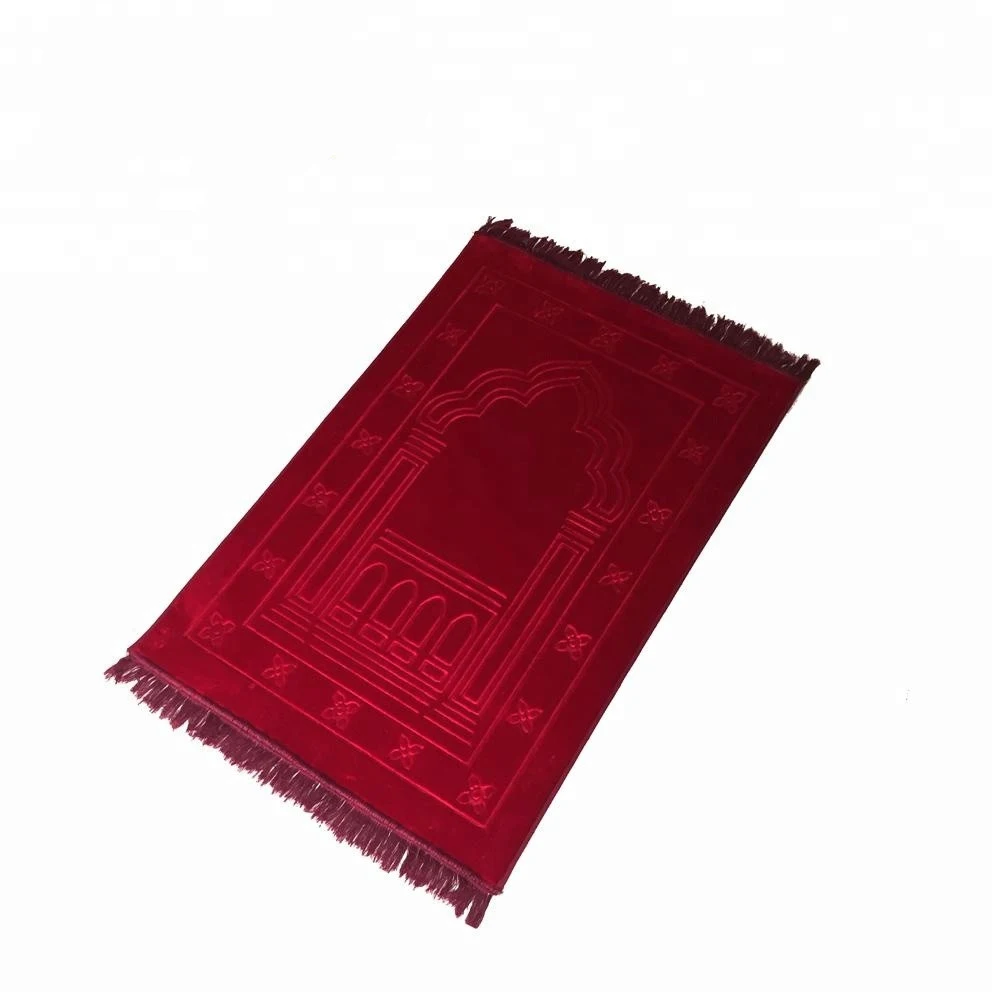 2021 Fashion Islamic Foldable Praying Rug Sejadah Travel Muslim Prayer Mat with Backres1 Buyer