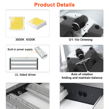 6 bar 720watt Foldable Led Grow Light