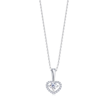 18K Lab-Grown Diamond Bezel Heart Necklace
