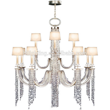 Modern chandelier crystal rotary slide show